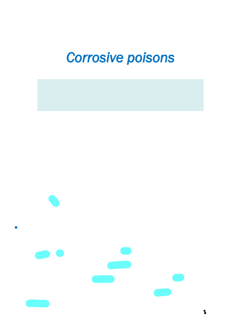 Understanding Corrosive Poisons and Effects | PDF | Sulfuric Acid ...