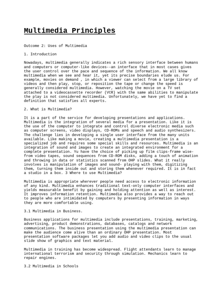 Understanding Multimedia Applications | PDF | Multimedia | Graphical ...