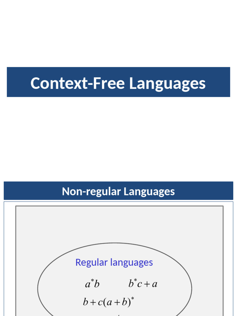 08 Context-Free Languages | PDF | Language Mechanics | Linguistics