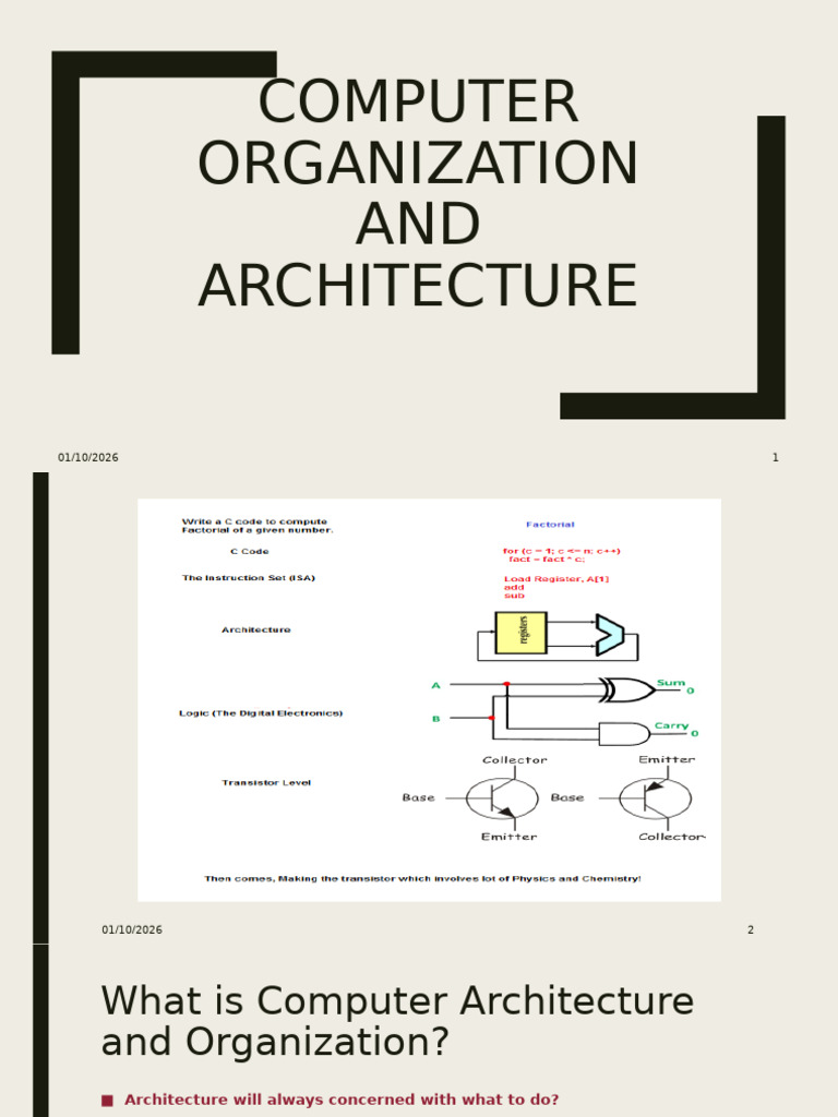 1b - Computer Organization and Architecture - 2025 | PDF | Computing ...