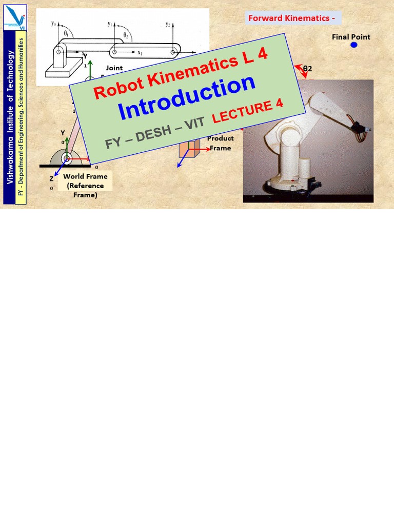 ROBOT KINEMATICS _LECTURE 4 | PDF | Kinematics | Rotation