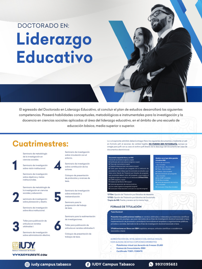 Requisitos y Competencias Doctorado Liderazgo | PDF | Plan de estudios