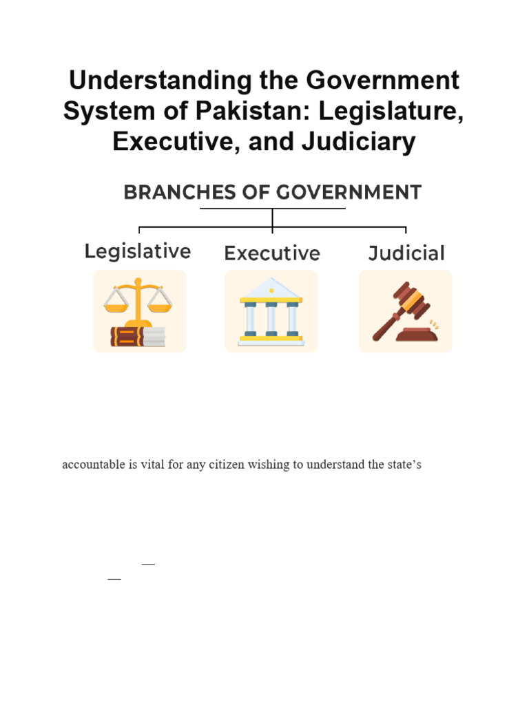 Pakistan's Government Structure Explained | PDF | Legislature ...