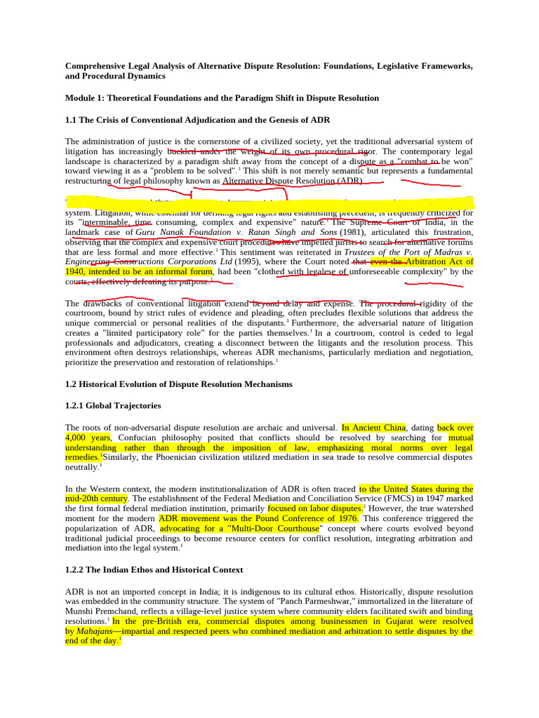 Legal Analysis of Alternative Dispute Resolution | PDF | Arbitration ...