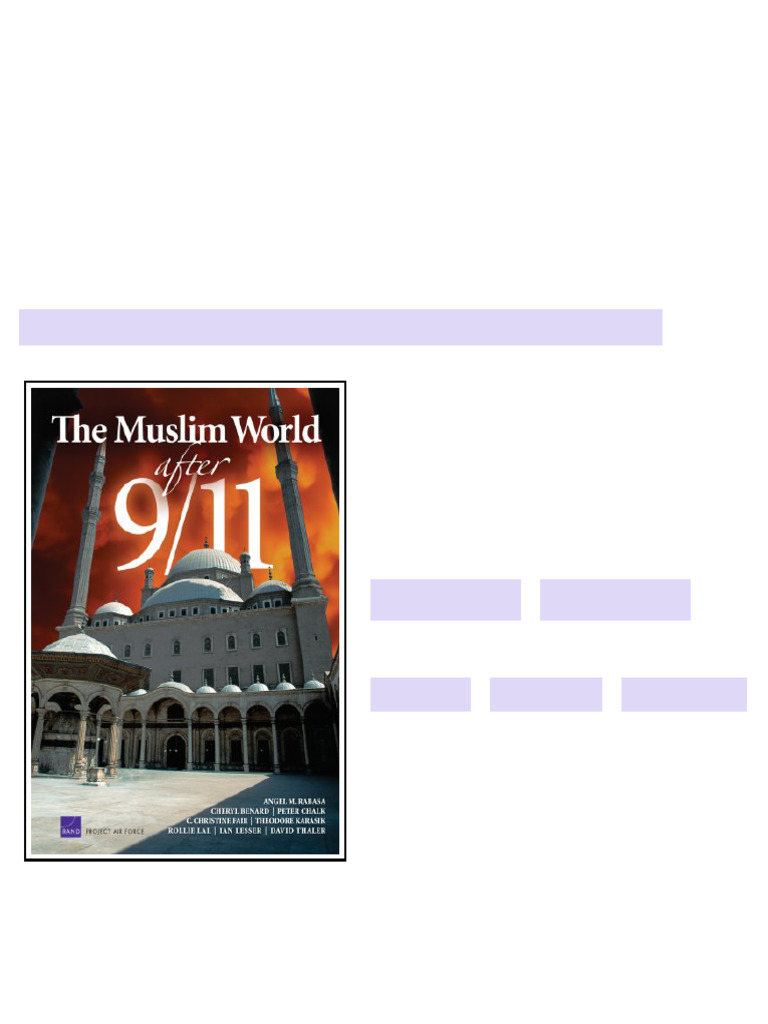 (Ebook) The Muslim World After 9 11 by Angel M. Rabasa, Rollie Lal ...