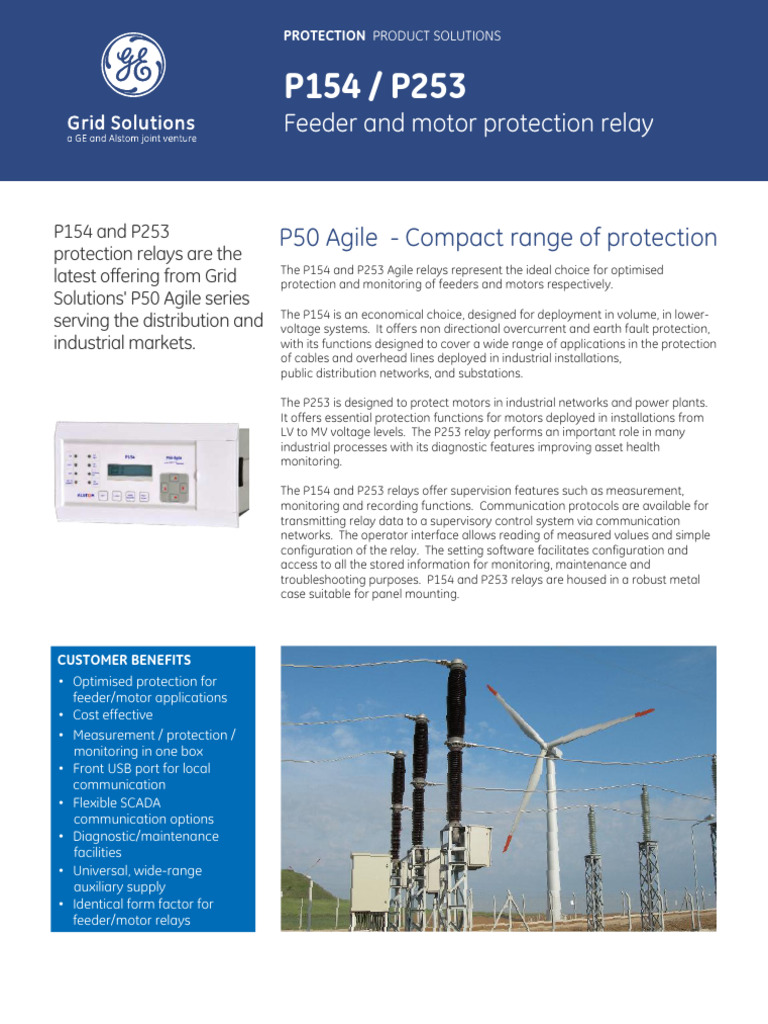 P154/P253 Protection Relays Overview | PDF | Relay | Power Engineering