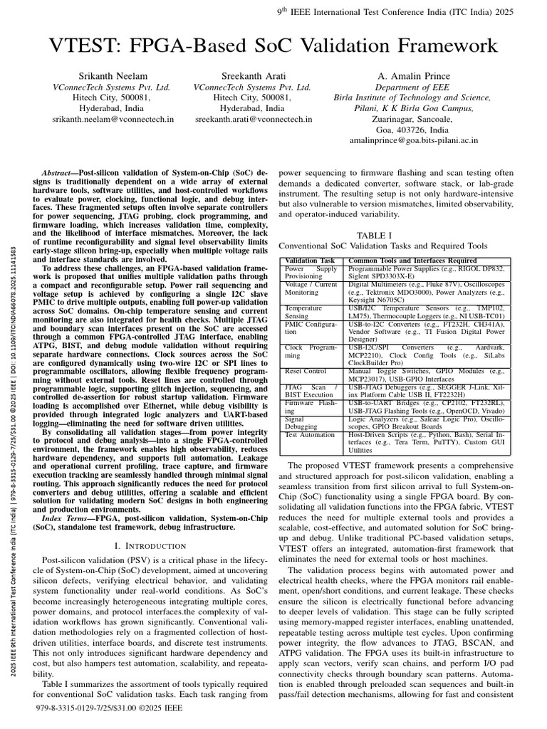 FPGA-Based SoC Validation Framework | PDF | System On A Chip | Field ...