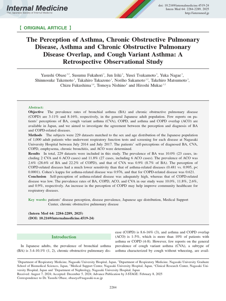 1349-7235-64-15-2284 | PDF | Chronic Obstructive Pulmonary Disease | Asthma