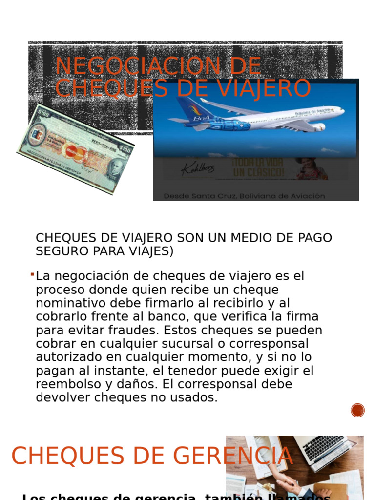 Guía sobre Cheques de Viajero y Gerencia | PDF