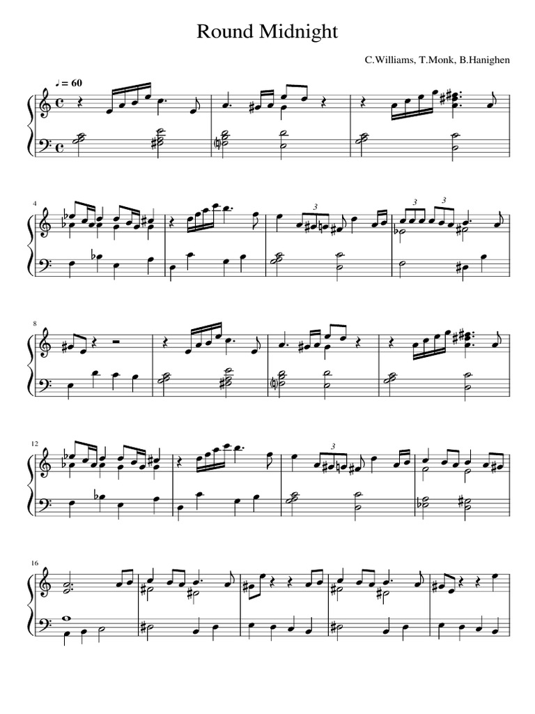 Round Midnight Sheet Music | PDF