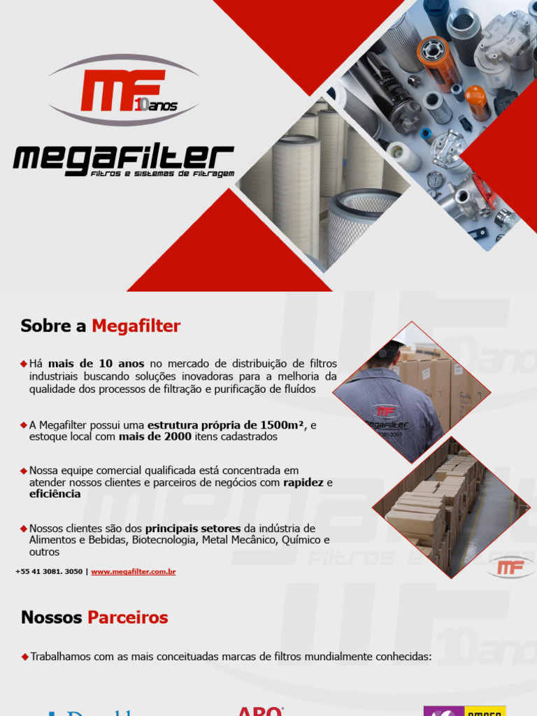 Filtros Industriais Megafilter: Qualidade e Inovação | PDF | Filtragem ...