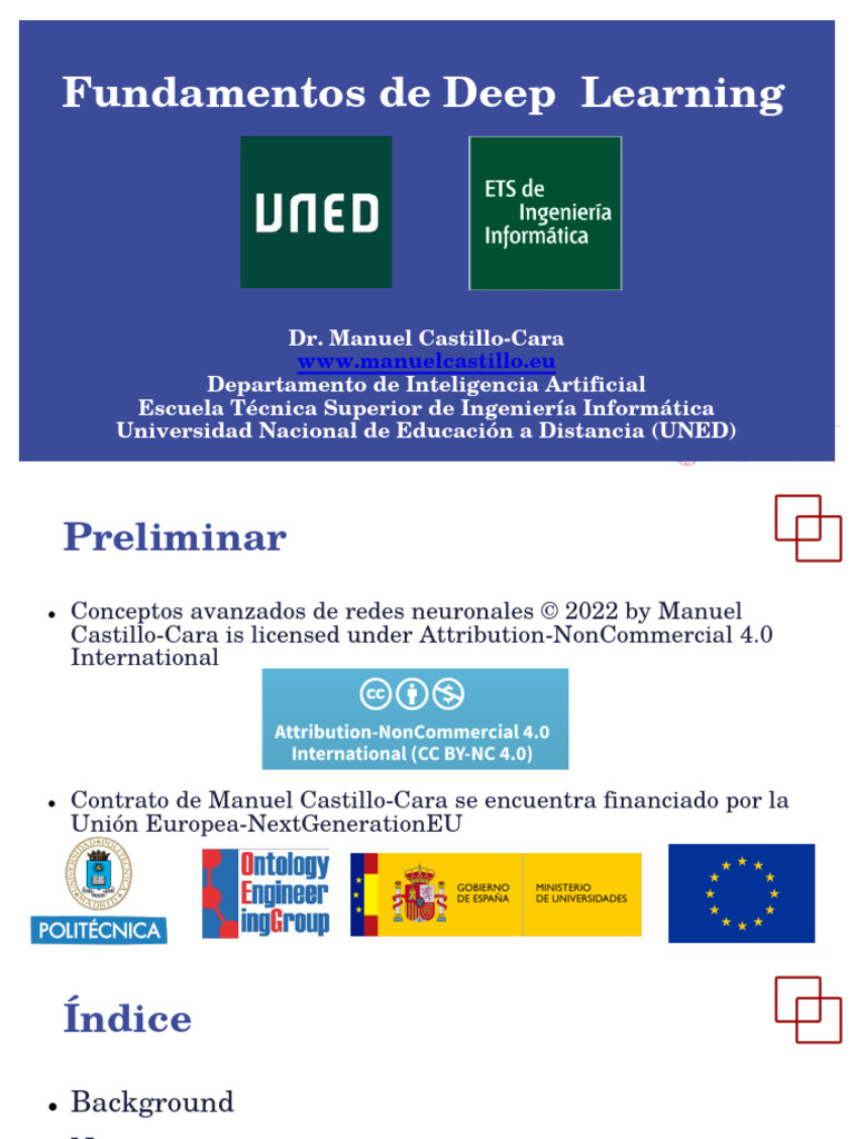 Fundamentos de Deep Learning en IA | PDF | Aprendizaje automático ...