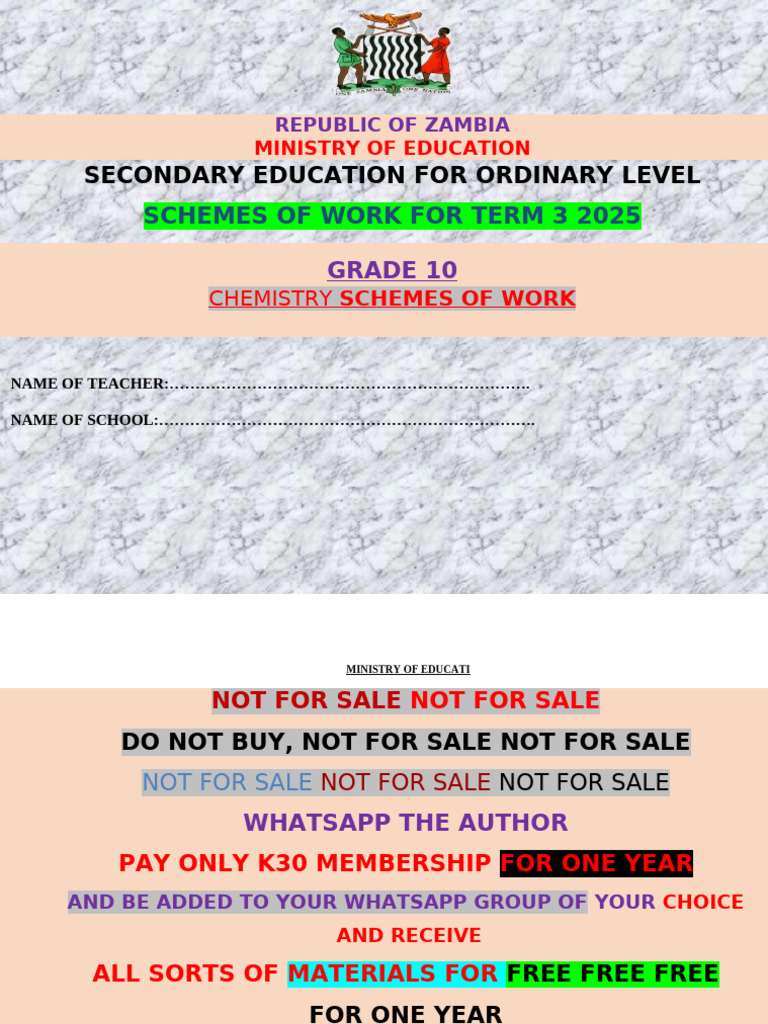 Grade 10 Chemistry Term 3 Scheme 2025 | PDF | Chemical Compounds ...