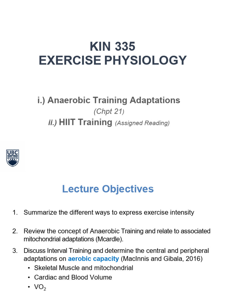 Anaerobic Training and HIIT Adaptations | PDF | High Intensity Interval ...