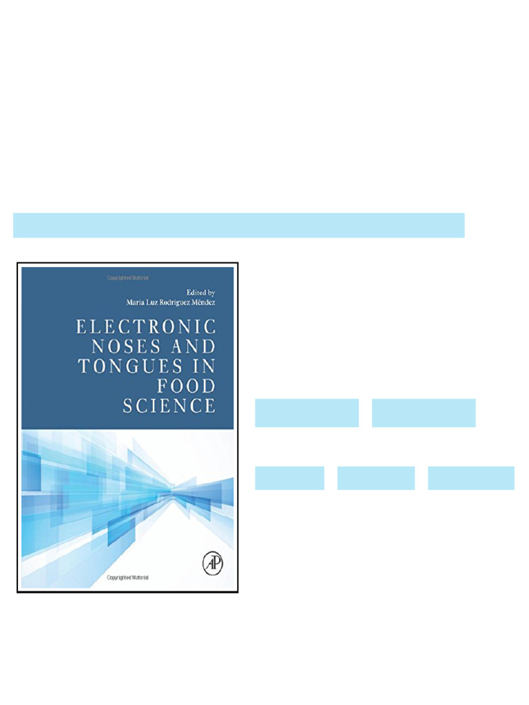 (Ebook) Electronic Noses and Tongues in Food Science by Maria Luz ...