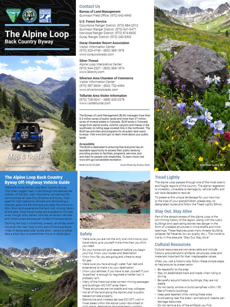 2023_Alpine Loop Brochure | PDF | Trail | Bureau Of Land Management