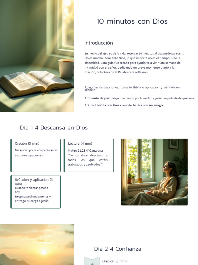 10 Minutos Diarios con Dios: Guía Espiritual | PDF | Adoración ...