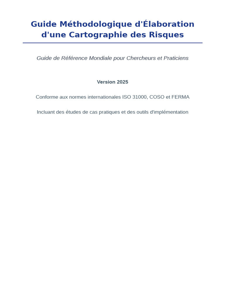 Cartographie des Risques : Guide 2025 | PDF | Risque | Gestion des risques