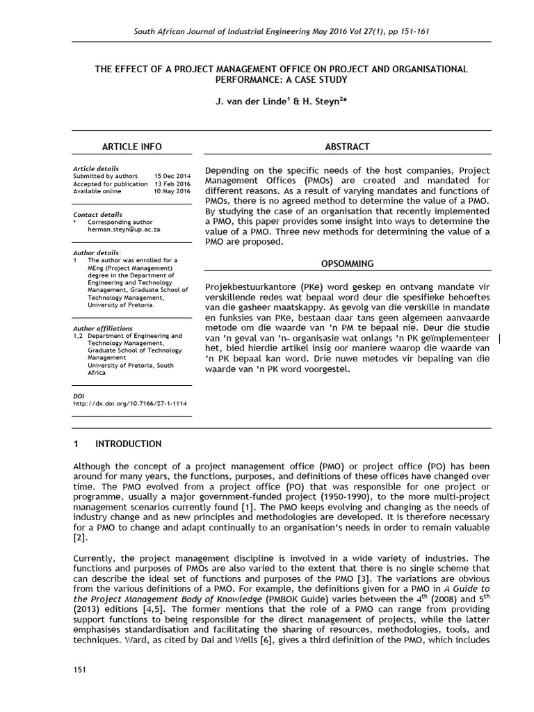 PMO Impact on Project Performance Analysis | PDF | Project Management ...