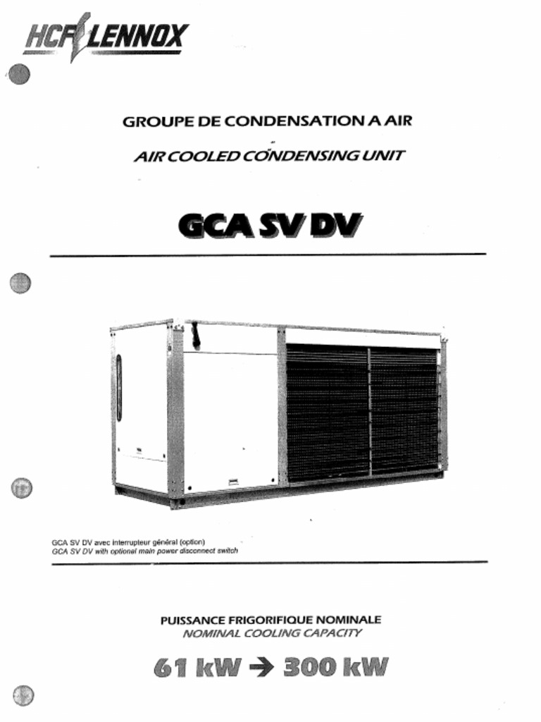 Air Cooled Condensing Unit-GCA SV DV Pro | PDF