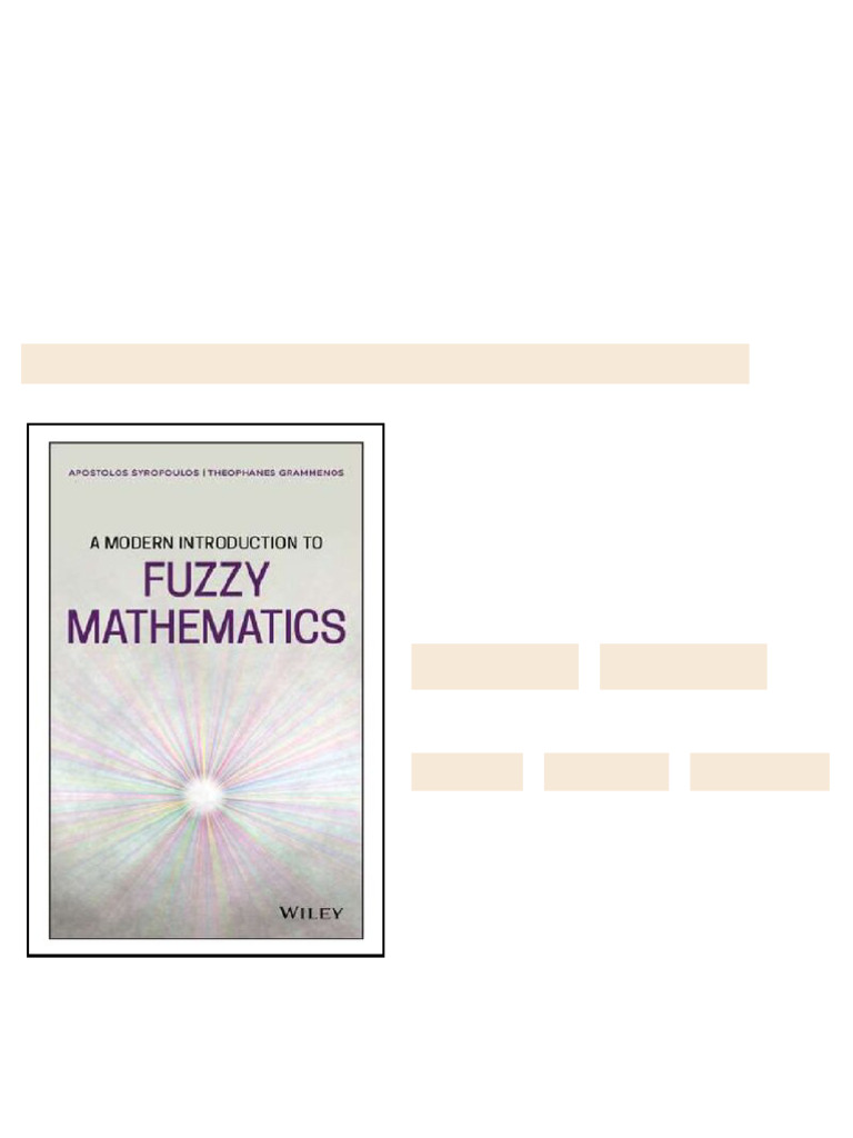 (Ebook) A Modern Introduction to Fuzzy Mathematics by Apostolos ...