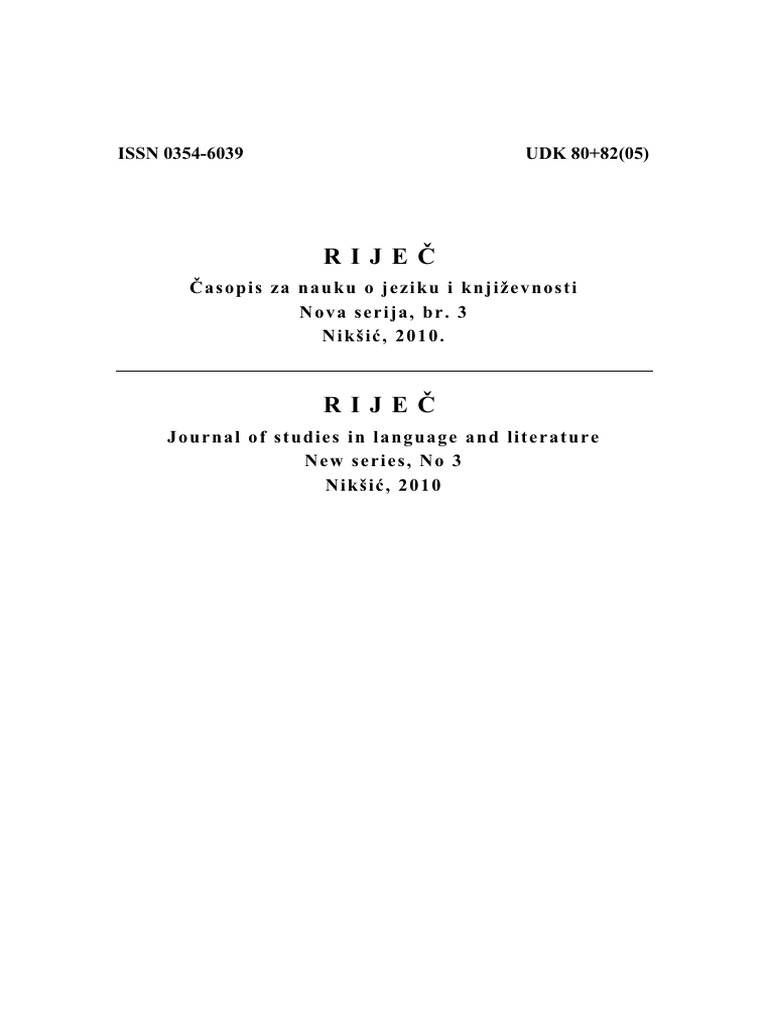 Rijec 3 | PDF