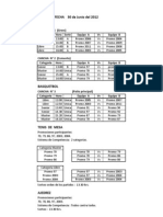 Fixture 2da Fecha Juegos Deportivos ASOFRAN