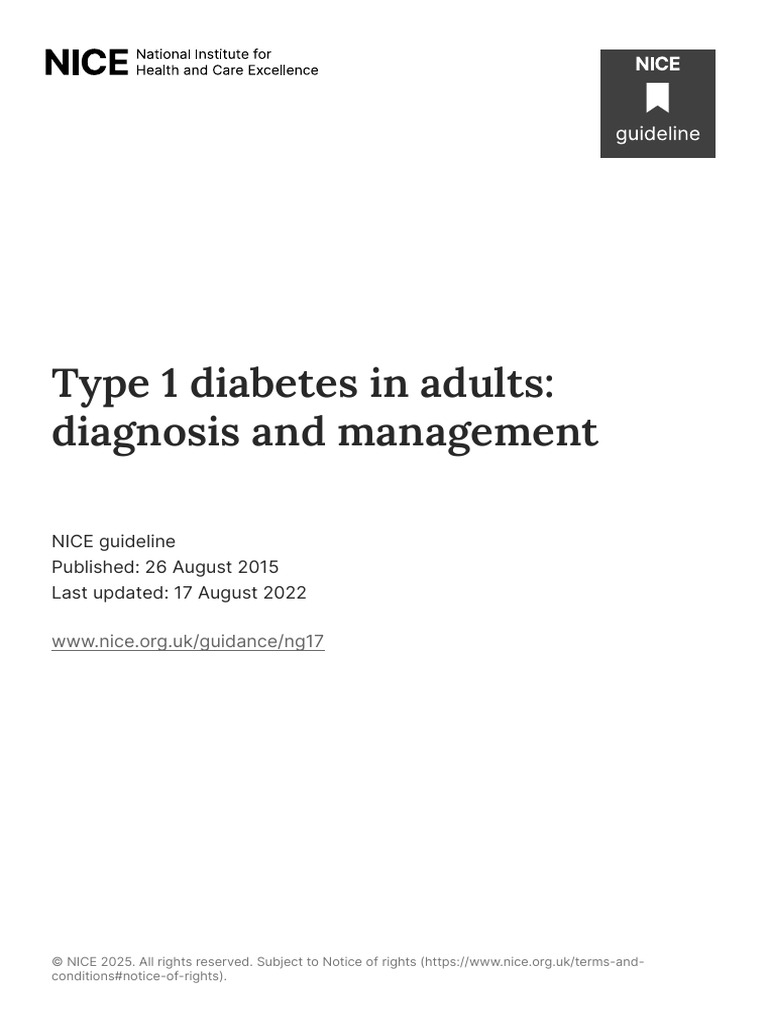 Type 1 Diabetes in Adults Diagnosis and Management PDF 1837276469701 ...