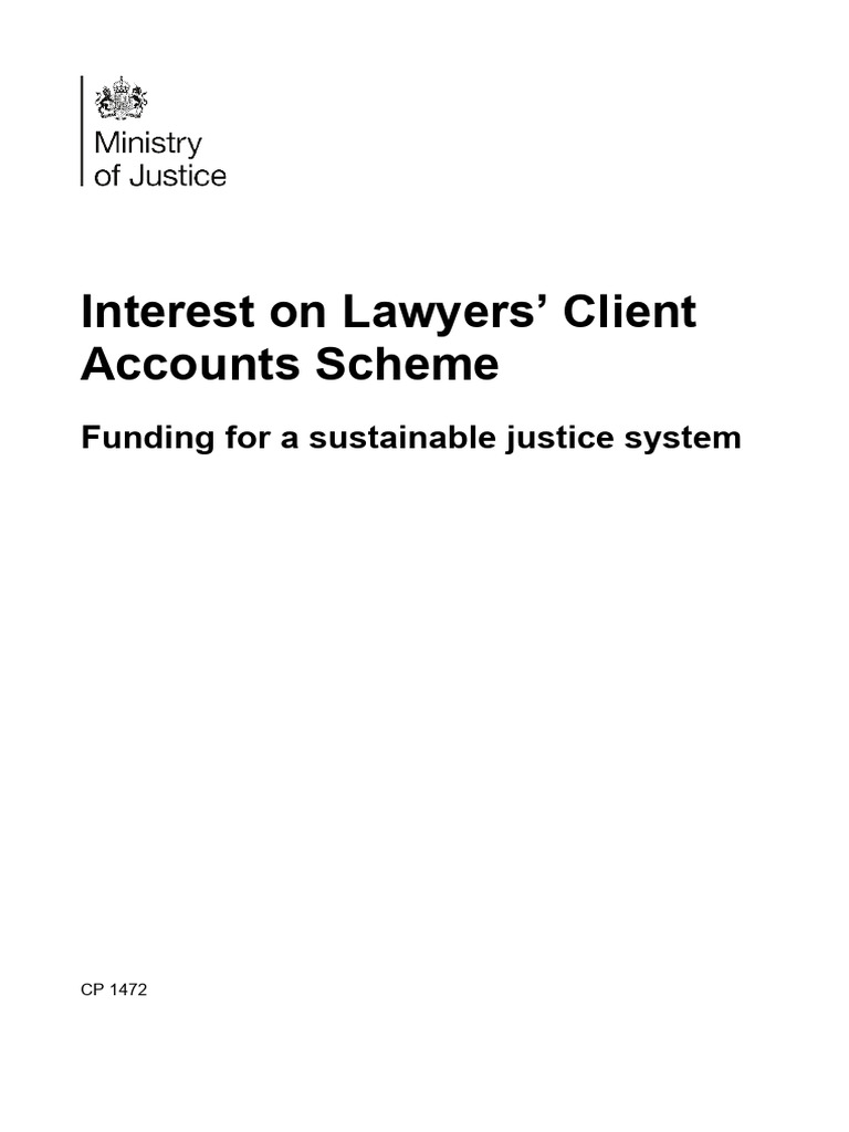 Interest on Lawyers' Client Accounts Scheme | PDF | Interest | Lawyer