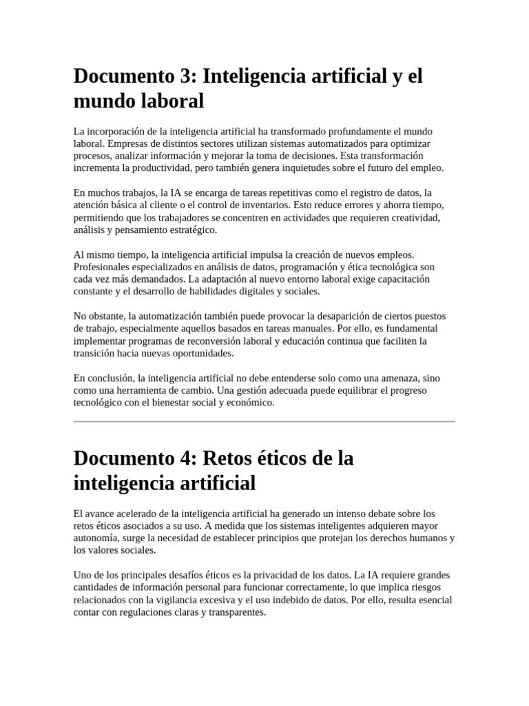 Impacto de la IA en el Empleo y Ética | PDF