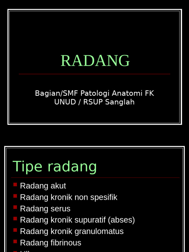 Jenis dan Ciri Radang Medis | PDF