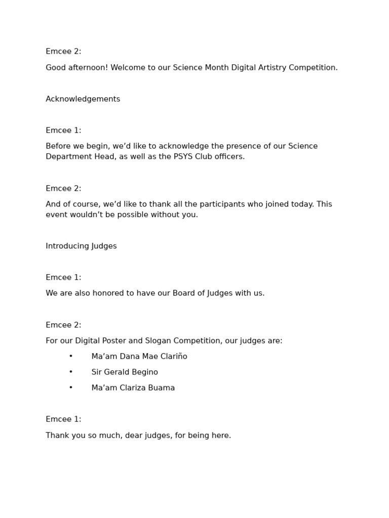 Science Month Art Competition Overview | PDF