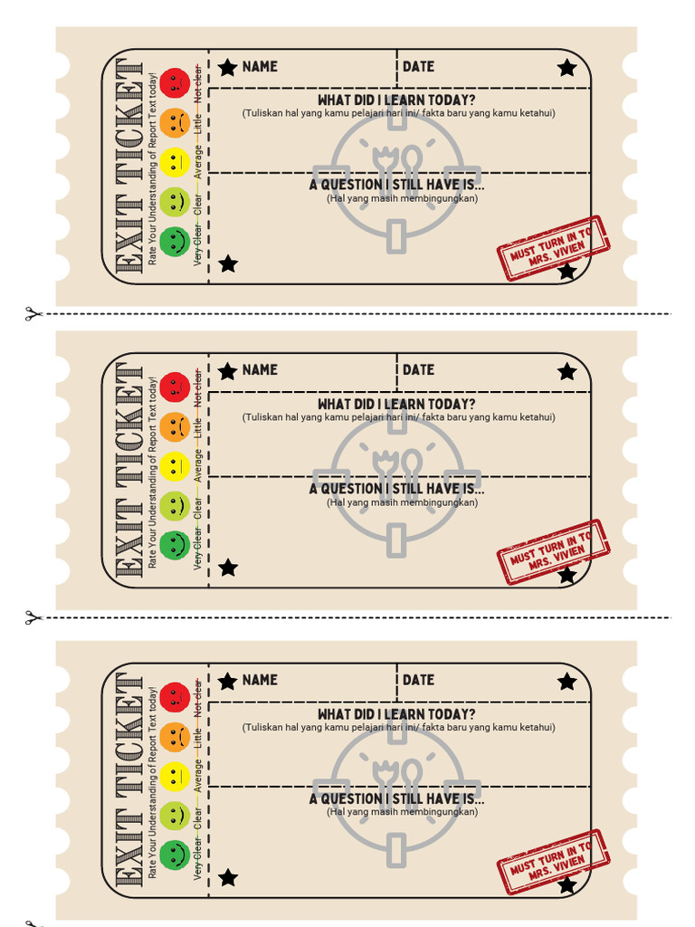 Exit Ticket: Reflect on Learning Today | PDF