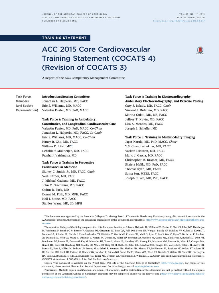 ACC 2015 Cardiovascular Training Guide | PDF | Cardiology | Medical Imaging