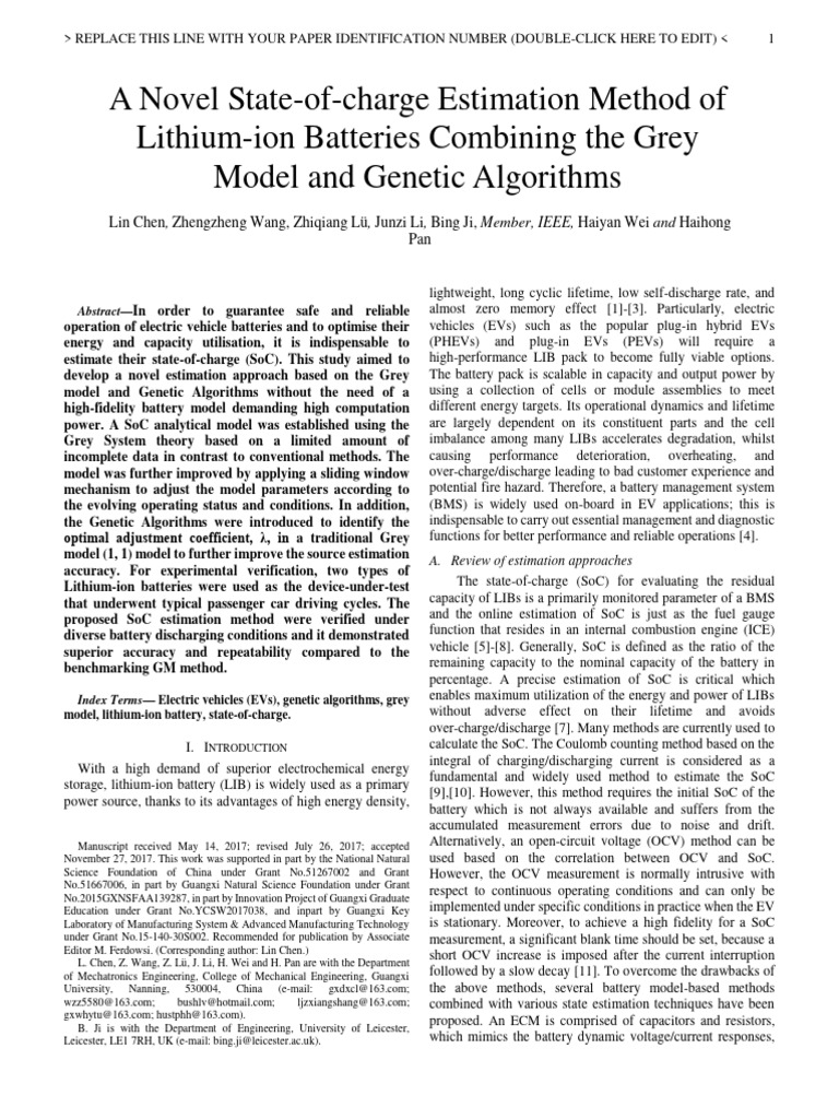 A Novel State of Charge Estimation Method of Lithium Ion 162u3m8q52 ...