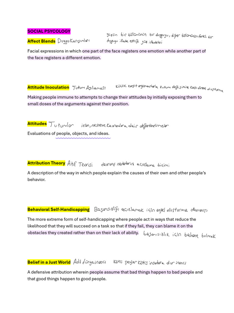 Key Concepts in Social Psychology | PDF | Social Psychology | Attitude ...