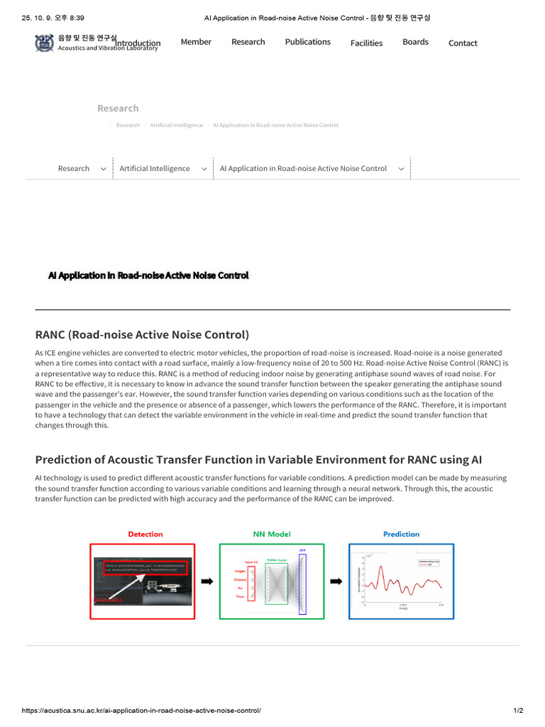 AI Application in Road-noise Active Noise Control - 음향 및 진동 연구실 | PDF ...