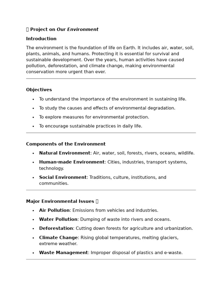 Environmental Protection and Sustainability | PDF