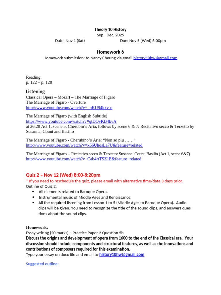 mh10 essay | PDF | Opera | Musical Instruments