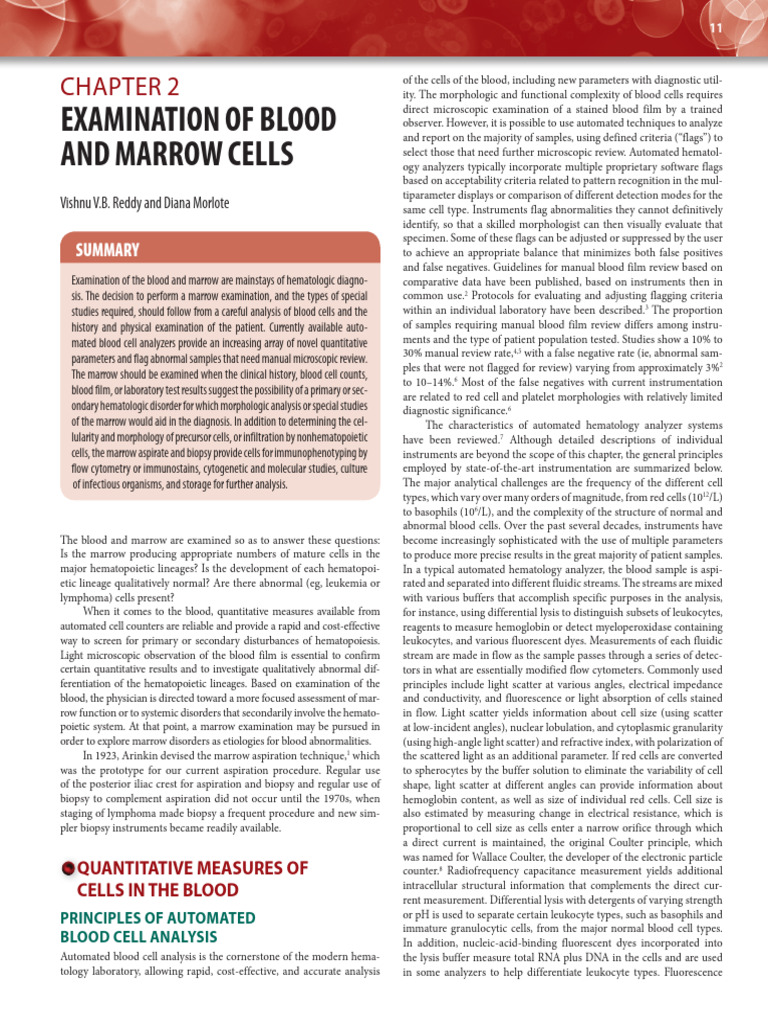 Blood and Marrow Cell Examination Guide | PDF | White Blood Cell | Anemia