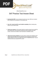 SAT Practice Test #3 Answer Key | PDF | Standardized Tests | Tests