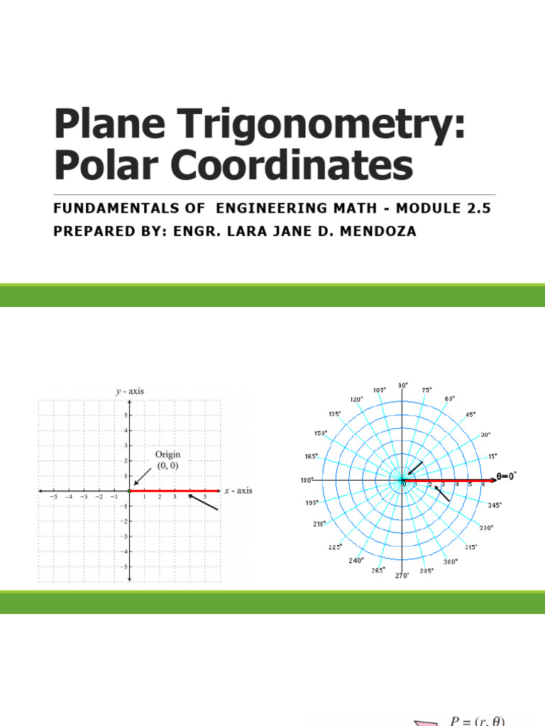 Module 2.5 PolarCoordinatesr2 | PDF | Coordinate System | Angle