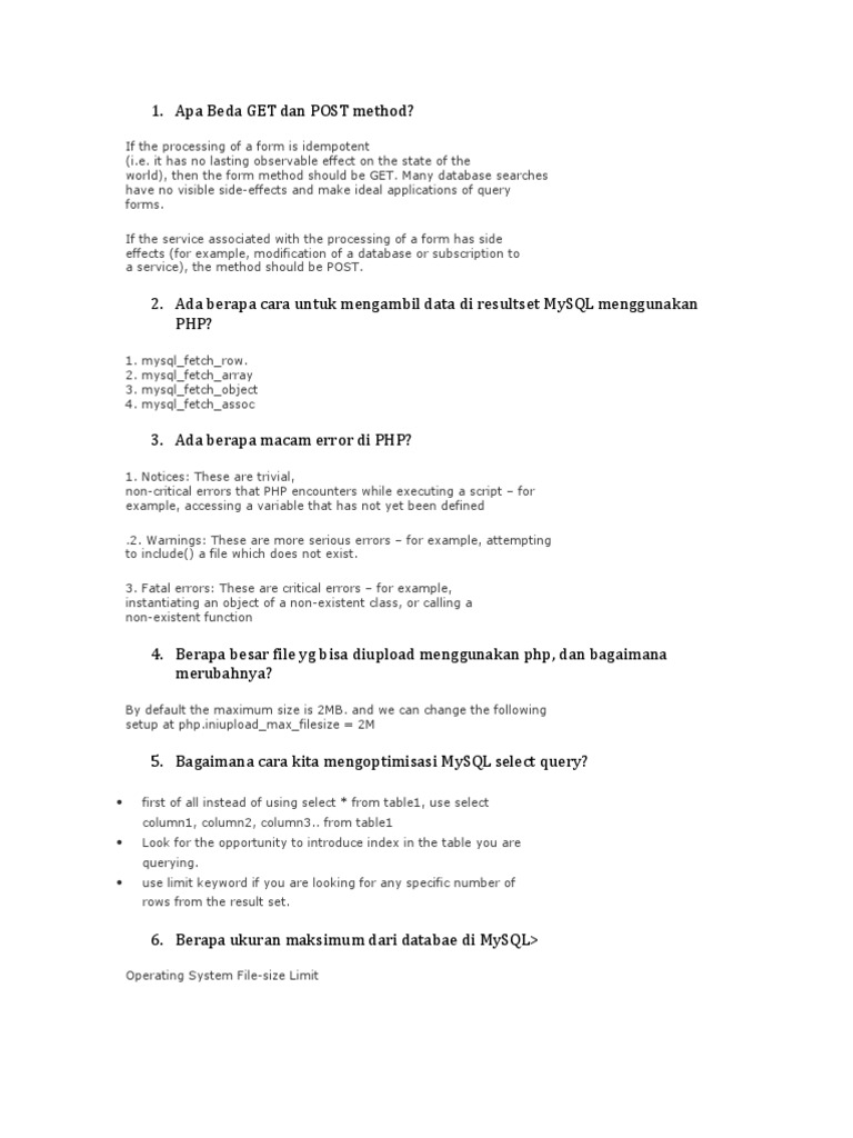 Interview | PDF | Php | File System