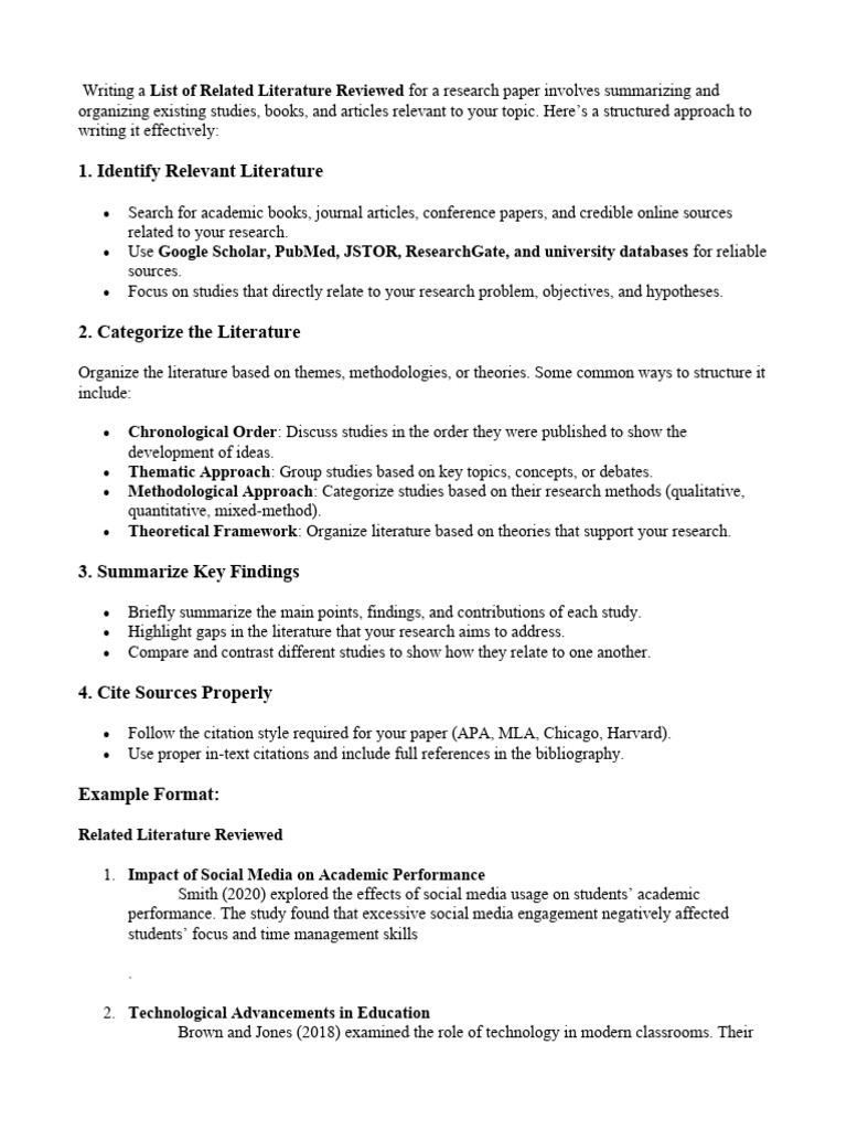 Writing a Literature Review Guide | PDF | Citation | Educational Technology