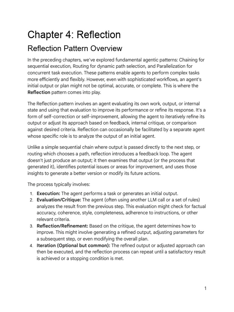 Understanding the Reflection Pattern in Agents | PDF | Use Case ...