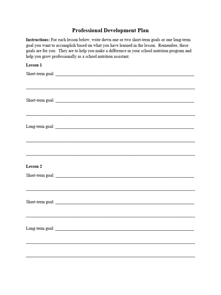 Professional Development Plan | PDF | Learning | Behavior Modification