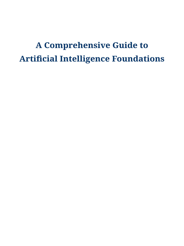 Foundations of Artificial Intelligence | PDF | Artificial Intelligence ...