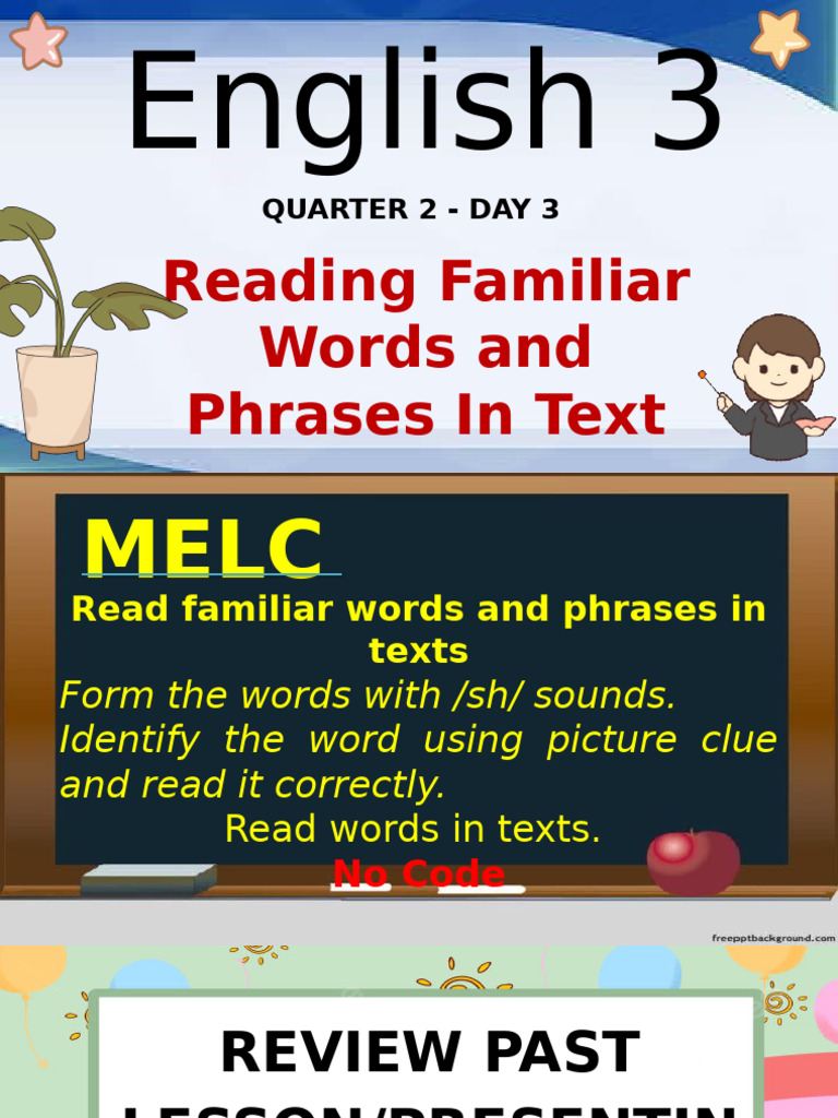 Reading Familiar Words and Phrases | PDF | Phrase