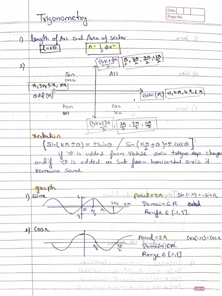 Trigonometry and Trigonometric Equation | PDF
