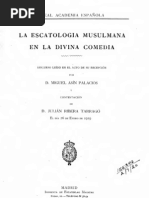 Miguel Asín Palacios, La escatologia musulmana en la Divina Comedia, Madrid 1919